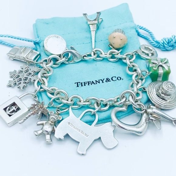 NOT FOR SALE Authentic TIFFANY & CO Multi Charm Bracelet - Picture 3 of 17
